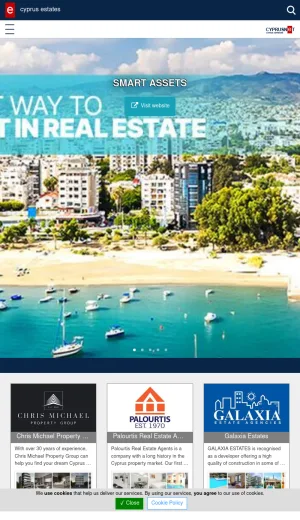 Cyprus Real Estate Agents and Property Listings Directory screenshot