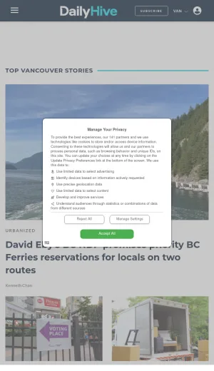 Daily Hive Vancouver and British Columbia News screenshot