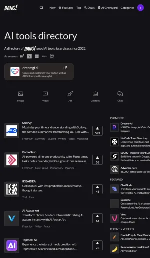 Dang AI Tools Directory screenshot