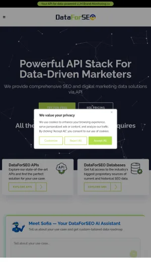 DataForSEO API Platform for SEO and SEM Analytics screenshot