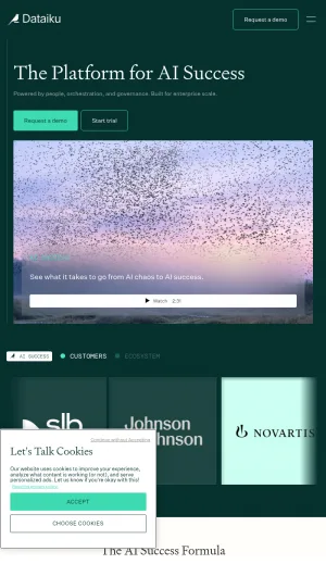Dataiku AI Platform for Enterprise Analytics and Governance screenshot