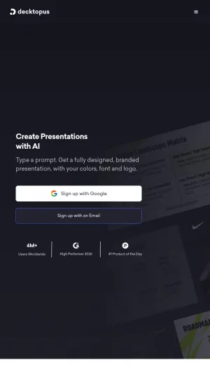 Decktopus AI Presentation Maker screenshot