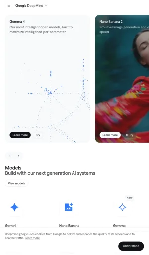 Google DeepMind Artificial Intelligence Research and Safe AI Systems screenshot