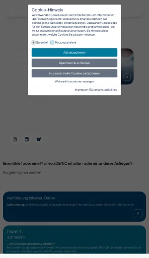 DENIC German Domain Registry and DNS Services screenshot