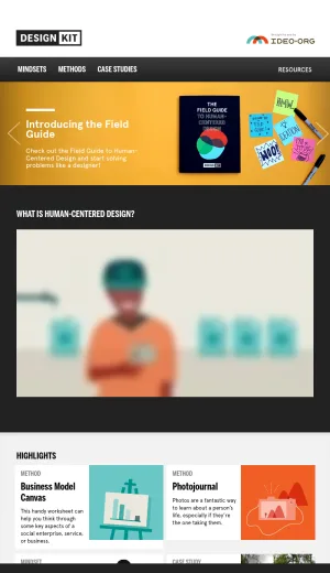 Design Kit Human Centered Design Learning Platform screenshot