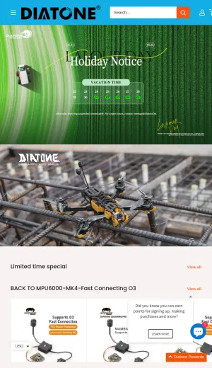DIATONE FPV Drone and RC Electronics Store screenshot
