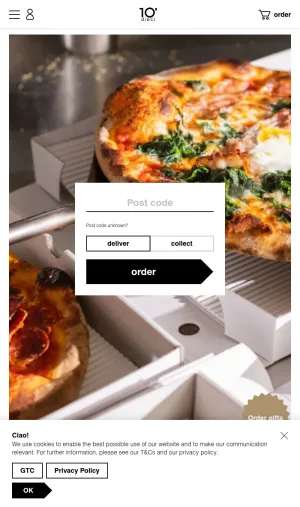 Dieci Swiss Italian Pizza Delivery, Restaurants and Gelato screenshot