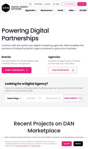Digital Marketing Agency Marketplace and Directory screenshot