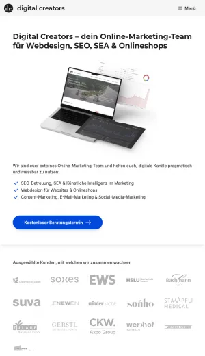 Digital Creators Swiss Digital Marketing Agency screenshot