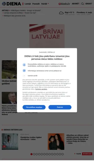 Diena Latvian News and Newspaper screenshot