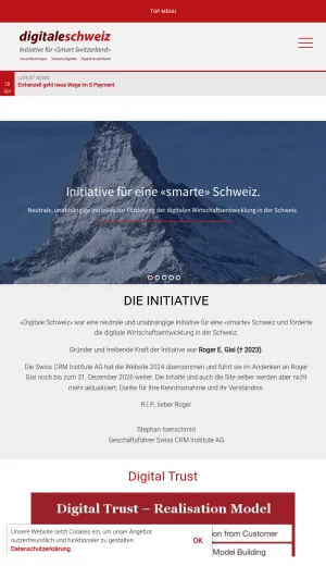 Digital Switzerland Initiative for Digital Economy and Transformation screenshot