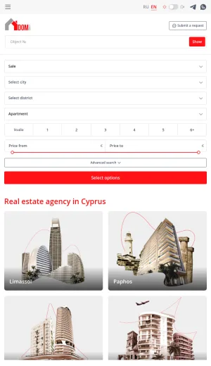 DOM Cyprus Real Estate Agency for Sales and Rentals screenshot