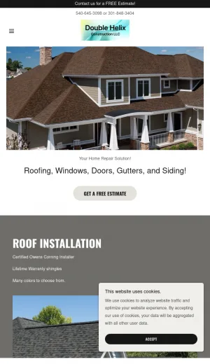 Double Helix Construction LLC: Roofing and Exterior Remodeling screenshot
