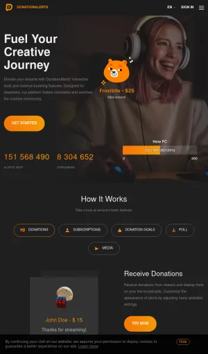 DonationAlerts for Streamers and Live Streaming Support screenshot