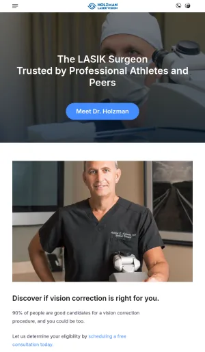 Holzman Laser Vision: LASIK and Vision Correction Surgery screenshot