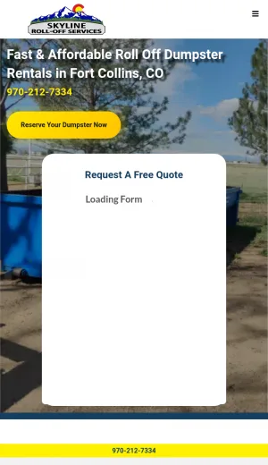 Skyline Roll-Off Services Dumpster Rental in Fort Collins screenshot