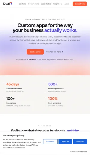 Custom Business Software Development for Internal Tools and CRMs screenshot