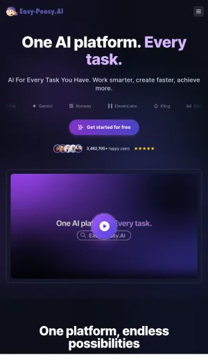 Easy-Peasy AI Content Creation and Automation Platform screenshot