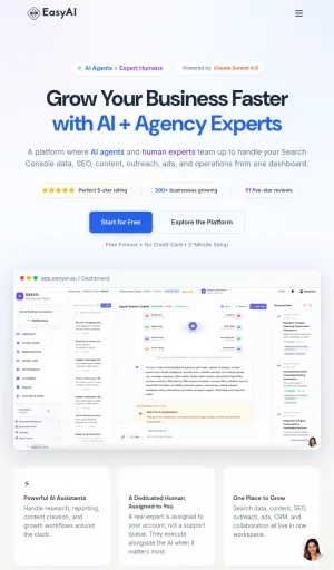 EasyAI AI Marketing and Growth Workspace screenshot
