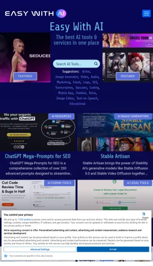 Easy With AI Directory of AI Tools and Resources screenshot