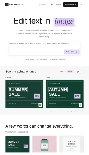 Edit Text in Images While Preserving the Original Look screenshot