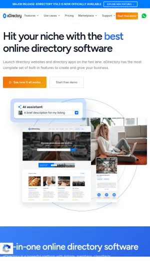 eDirectory Online Directory Website and Mobile App Builder screenshot
