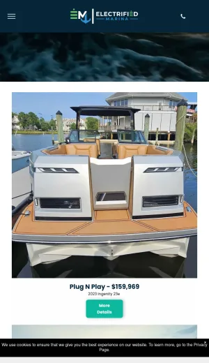Electrified Marina Electric Boat Dealer and Showroom screenshot