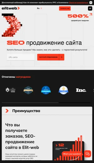 Elit-Web SEO and Internet Marketing Agency screenshot