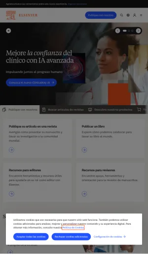 Elsevier Science and Healthcare Information Analytics screenshot