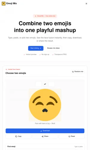 Emoji Fusion Generator screenshot