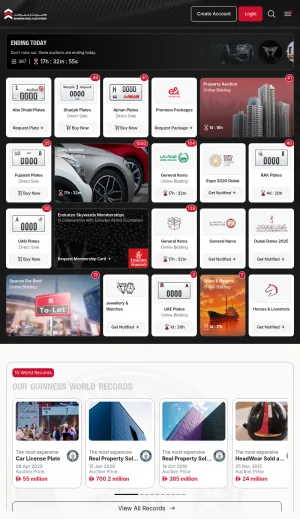 Emirates Auction UAE Auction Services for Cars, Property, and Equipment screenshot