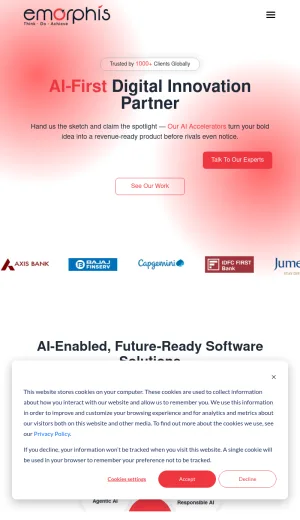 Emorphis Technologies AI Software Development Company screenshot