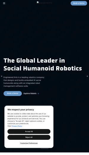 Engineered Arts - Social Humanoid Robotics and Embodied AI screenshot