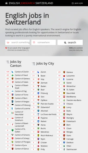 English-Speaking Jobs in Switzerland screenshot