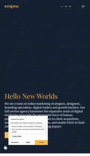 Enigma Swiss Digital Marketing and Branding Agency screenshot