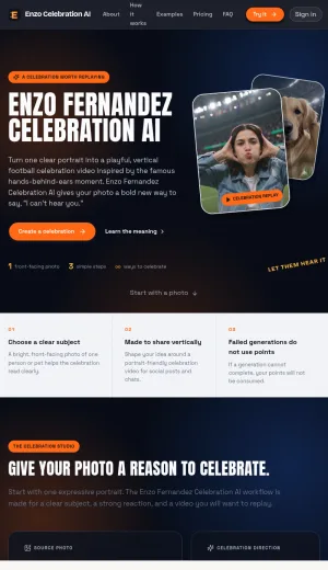 AI Football Celebration Video Generator for Portrait Photos screenshot