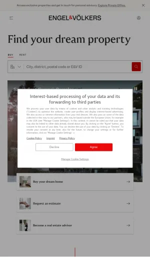 Engel and Volkers France Luxury Real Estate screenshot