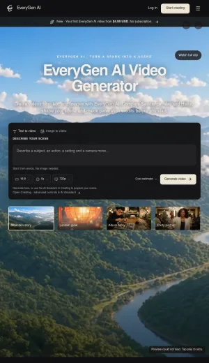 EveryGen AI Video Generator screenshot