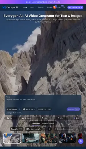Everygen AI Video Generator screenshot