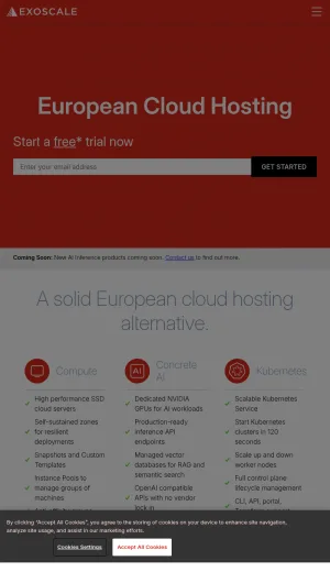 Exoscale Sovereign Cloud Hosting and Infrastructure screenshot
