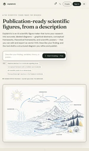 ExplainViz AI Scientific Figure and Diagram Maker screenshot