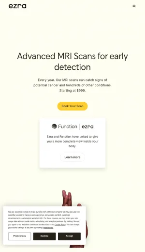 Ezra Full Body MRI Screening for Early Detection screenshot