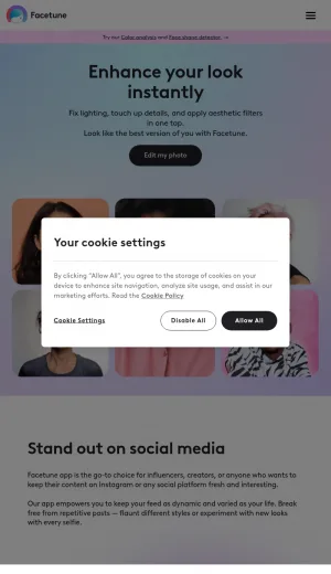 AI Selfie and Portrait Photo Editing App screenshot