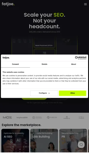 Fatjoe White Label SEO and Digital Marketing Marketplace screenshot