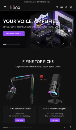 FIFINE Microphones and Audio Equipment screenshot