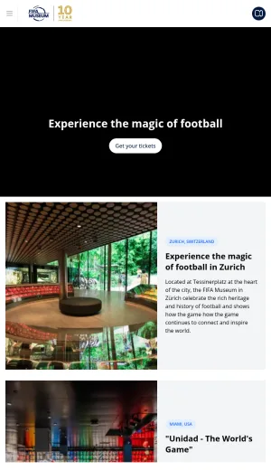 FIFA Museum: Football History and Exhibitions in Zurich screenshot