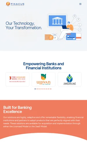Finacus Banking and Fintech Software Solutions screenshot