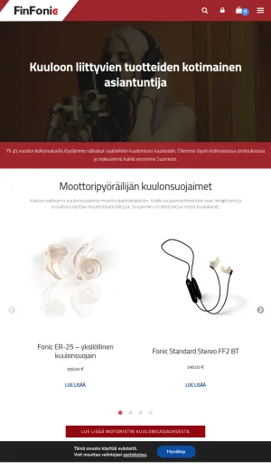 FinFonic Hearing Protection and Hearing Care Store screenshot
