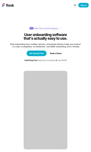 Flook Product Onboarding and User Adoption Platform screenshot