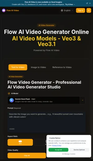 Flow AI Video Generator screenshot